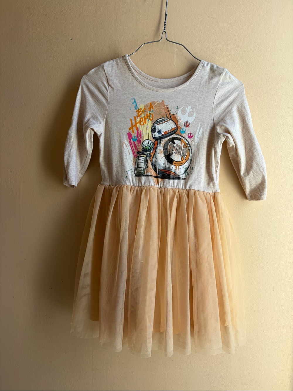 Disney Star Wars Beige BB-8 Graphic Tulle Dress